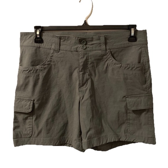 Eddie Bauer Women's Shorts Green Summer Trail 6" Sz 12 Style 5165 Hiking - Picture 1 of 10